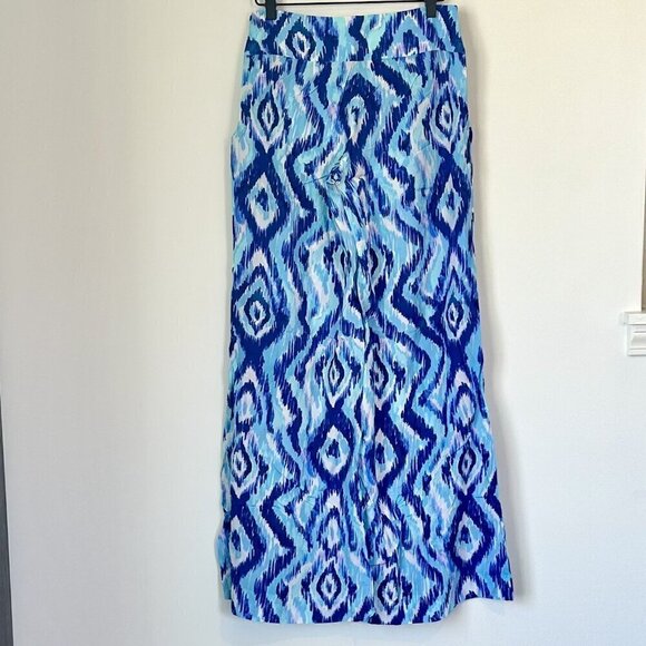 Lilly Pulitzer Blue Lolani 100% Silk Palazzo Pants - Size: 0 - Picture 8 of 8